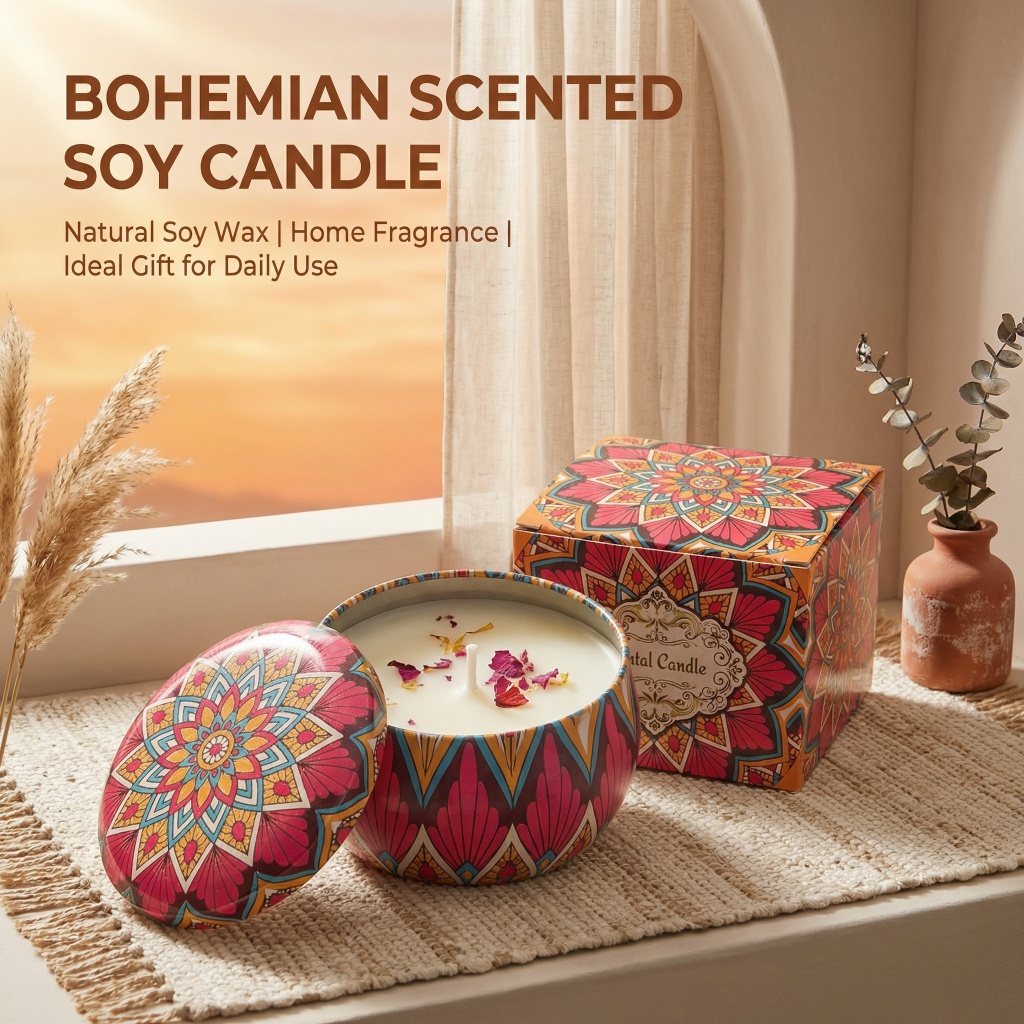 Holiday Candle Set - 1pc Scented Candle Set With Colorful