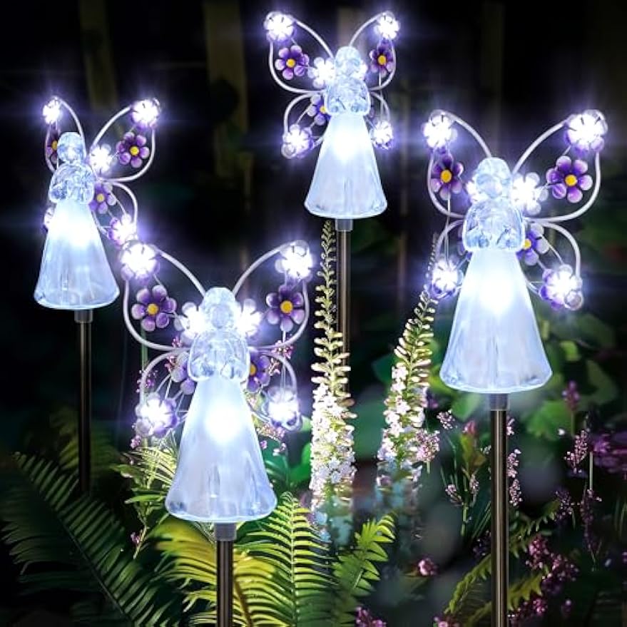 Christmas Lights Outdoor - Solar Angel Garden Stake Lights -
