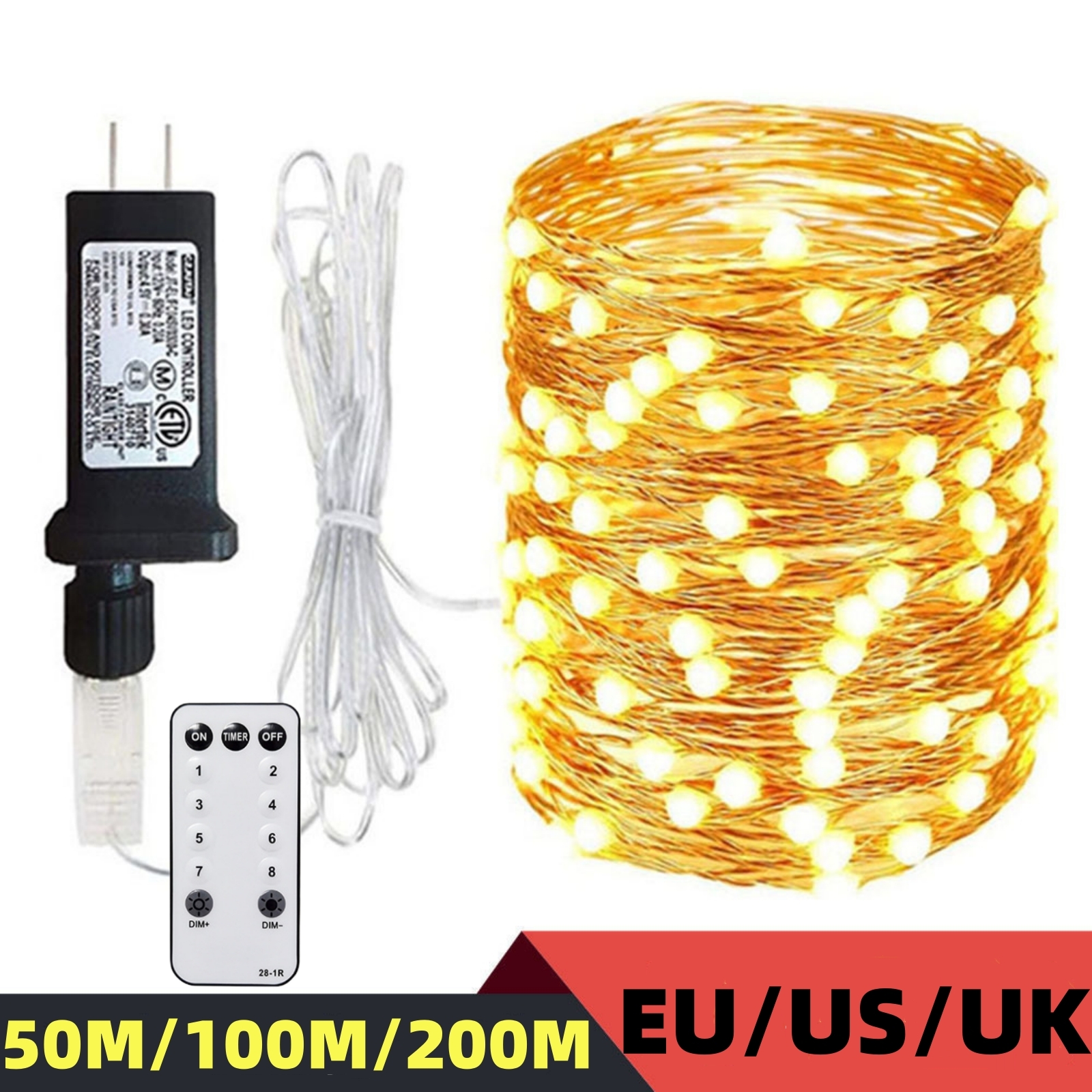 Led Fairy String Lights - 50M 100M 200M Fairy Lights Silver