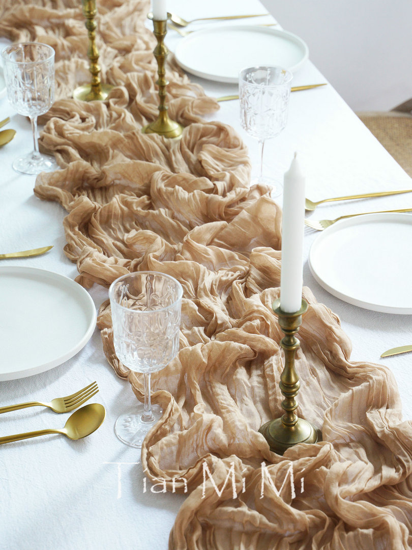 Semi-Sheer Gauze Table Runner  - Christmas Table Runner incelemesi ve fiyatı