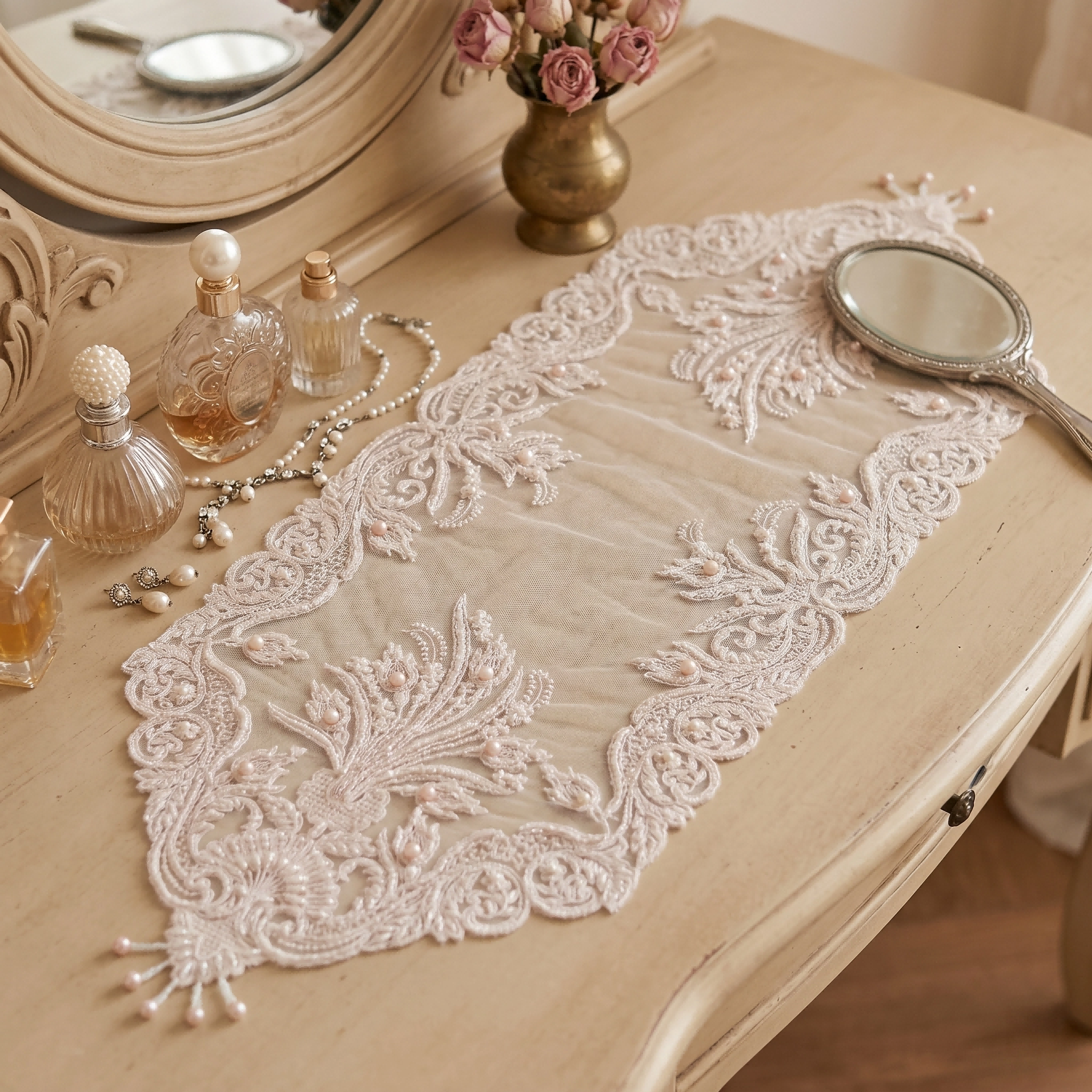 Pink Lace Table Runners Luxury - Christmas Table Runner incelemesi ve fiyatı
