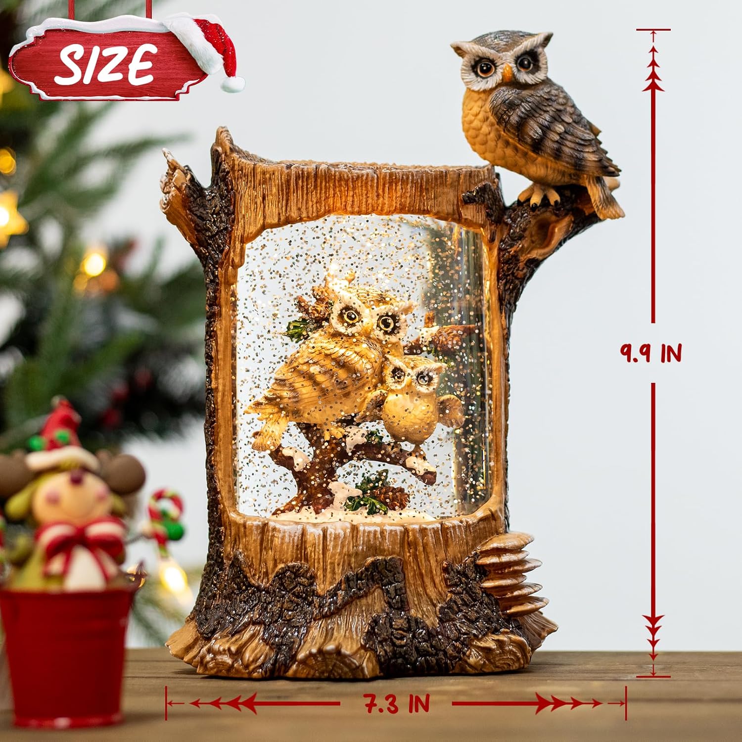 Christmas Owl Family Snow Glob - Snow Globe Musical incelemesi ve fiyatı