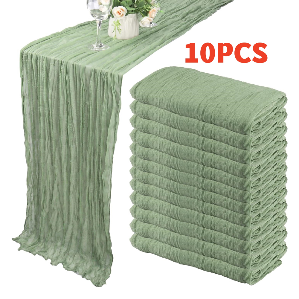 10Pcs Cheesecloth Table Runner - Christmas Table Runner incelemesi ve fiyatı