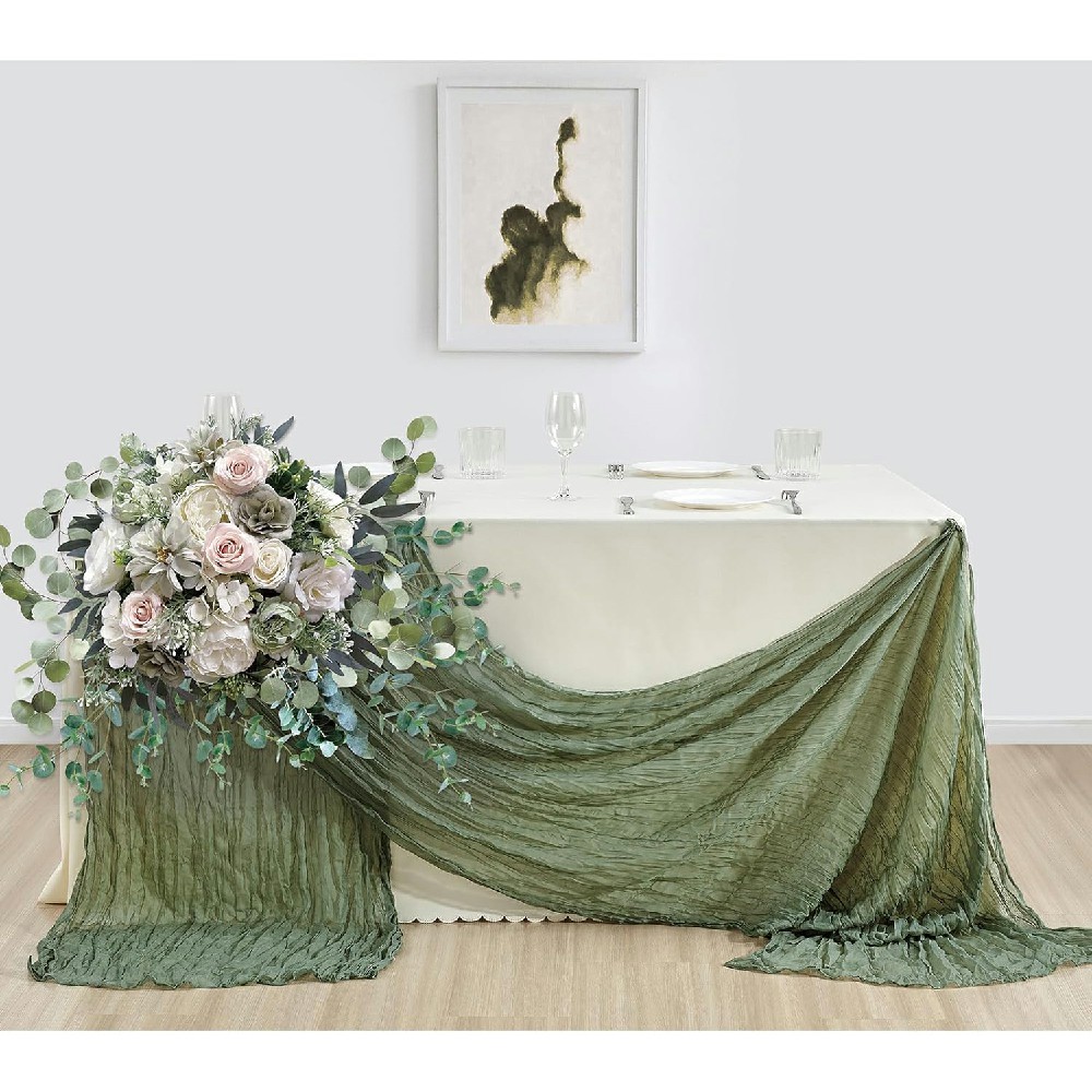 10Pcs Cheesecloth Table Runner - Christmas Table Runner incelemesi ve fiyatı