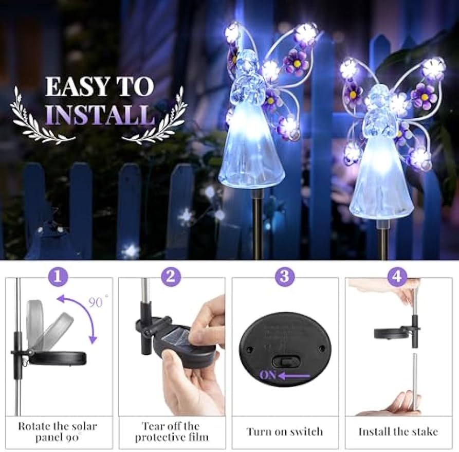 Solar Angel Garden Stake Light - Christmas Lights Outdoor incelemesi ve fiyatı