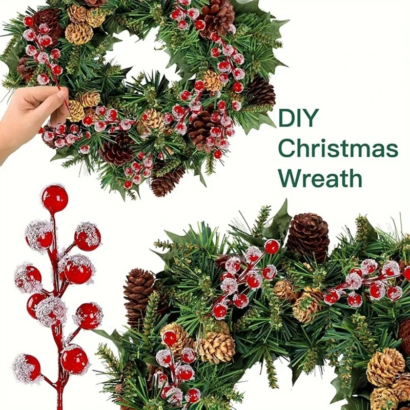 10-200PCS Artificial Red Berry - Christmas Tree Artificial incelemesi ve fiyatı