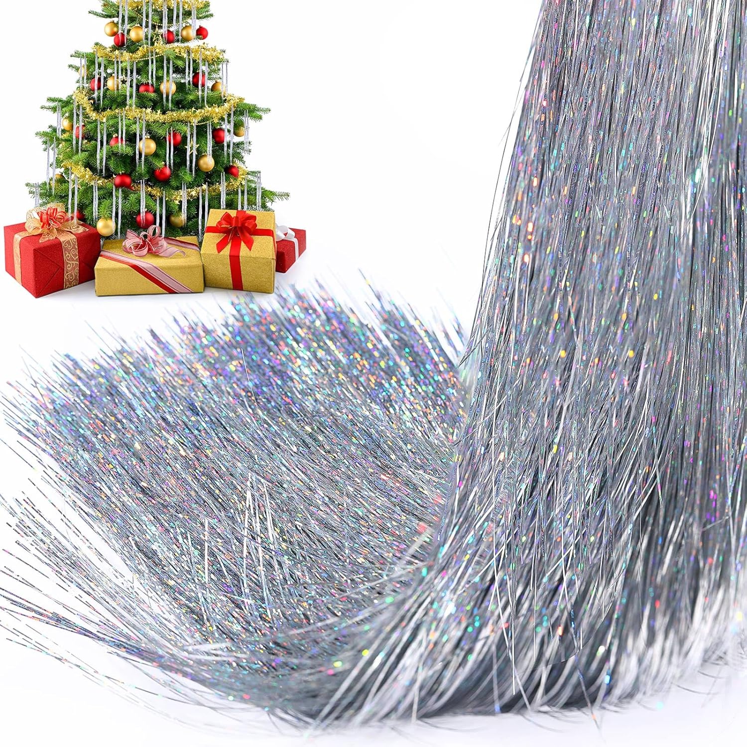 3000 Strands Icicles Iridescen - Tinsel Garland Decoration incelemesi ve fiyatı