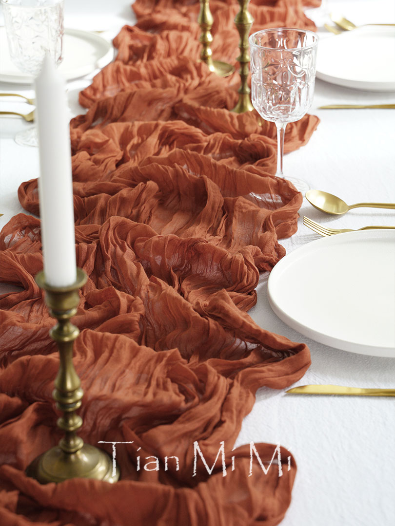 Semi-Sheer Gauze Table Runner  - Christmas Table Runner incelemesi ve fiyatı