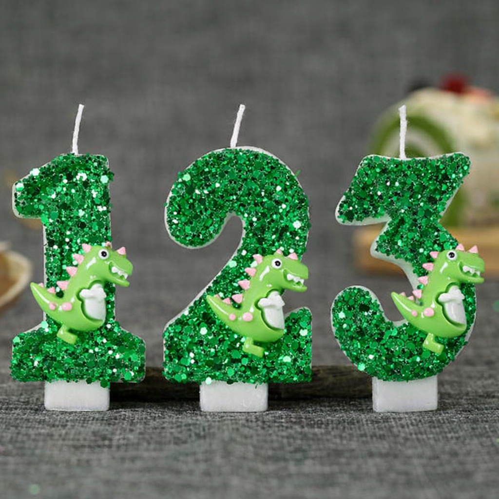 Cartoon Dinosaur Digital Birth - Holiday Candle Set incelemesi ve fiyatı