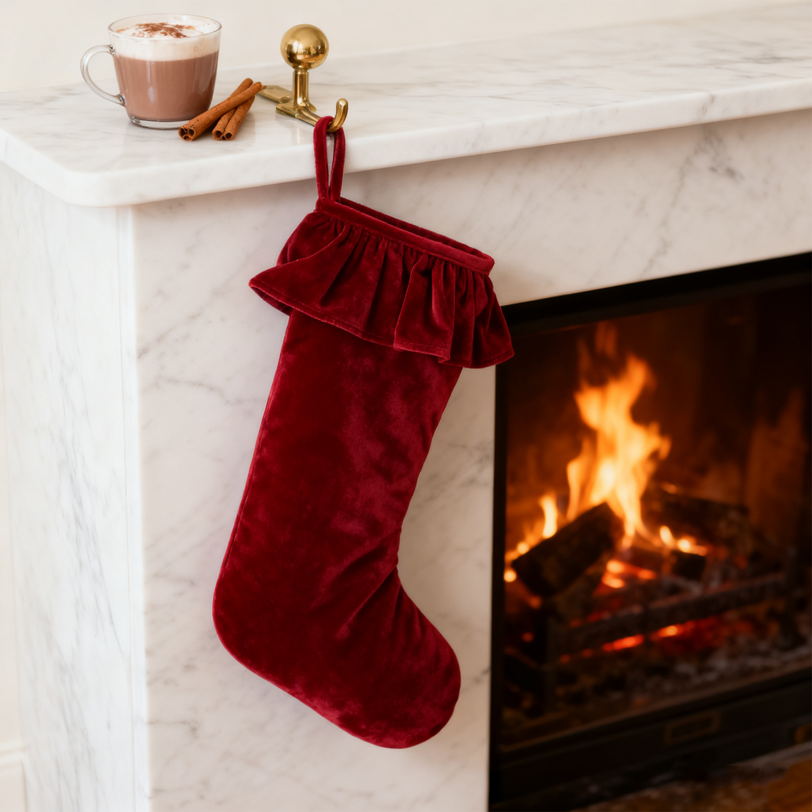 Velvet Christmas Stocking Holi - Christmas Stocking Hanging incelemesi ve fiyatı
