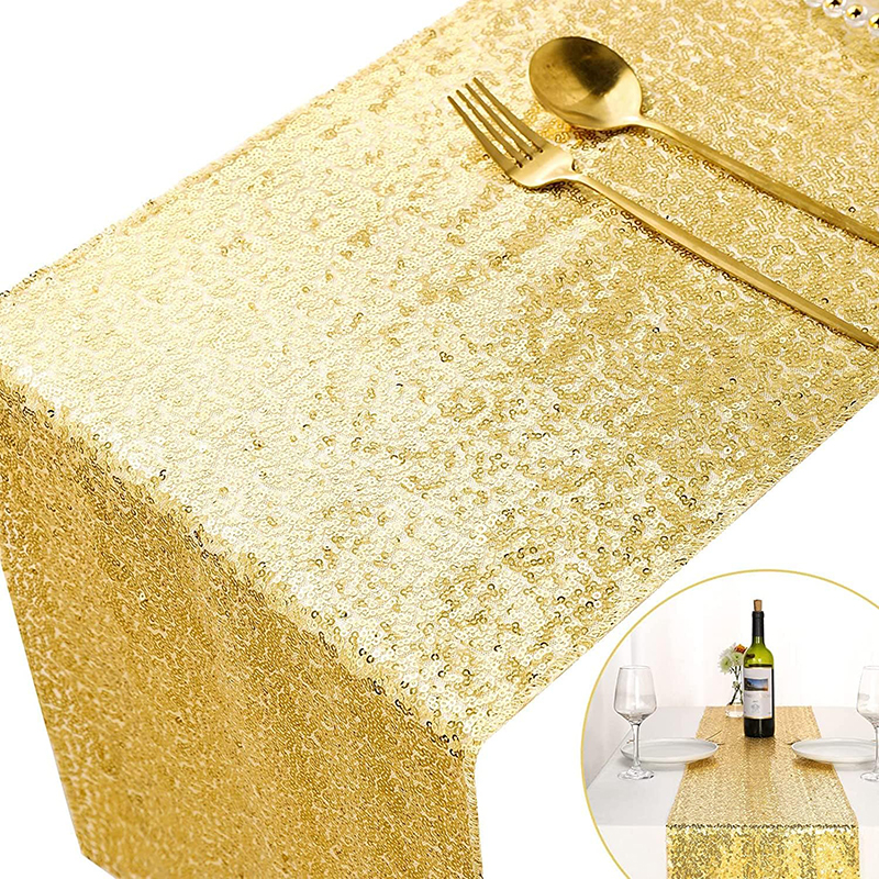 Golden Sequin Table Runner for - Christmas Table Runner incelemesi ve fiyatı