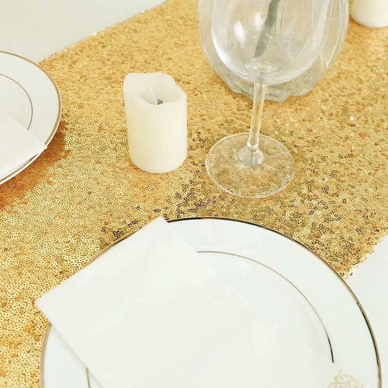 Golden Sequin Table Runner for - Christmas Table Runner incelemesi ve fiyatı