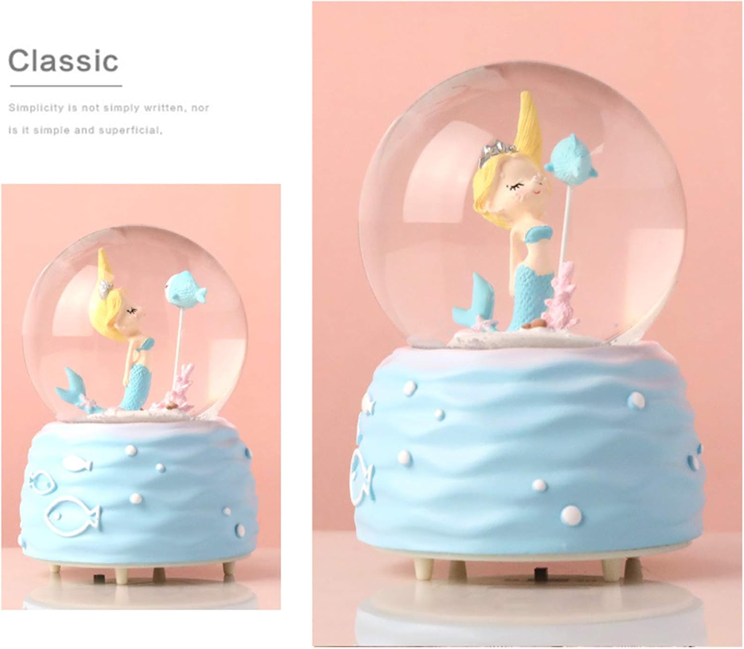 Mermaid Snow Globe Music Box w - Snow Globe Musical incelemesi ve fiyatı