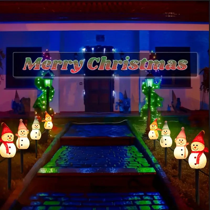 A set of four-piece solar snow - Christmas Lights Outdoor incelemesi ve fiyatı