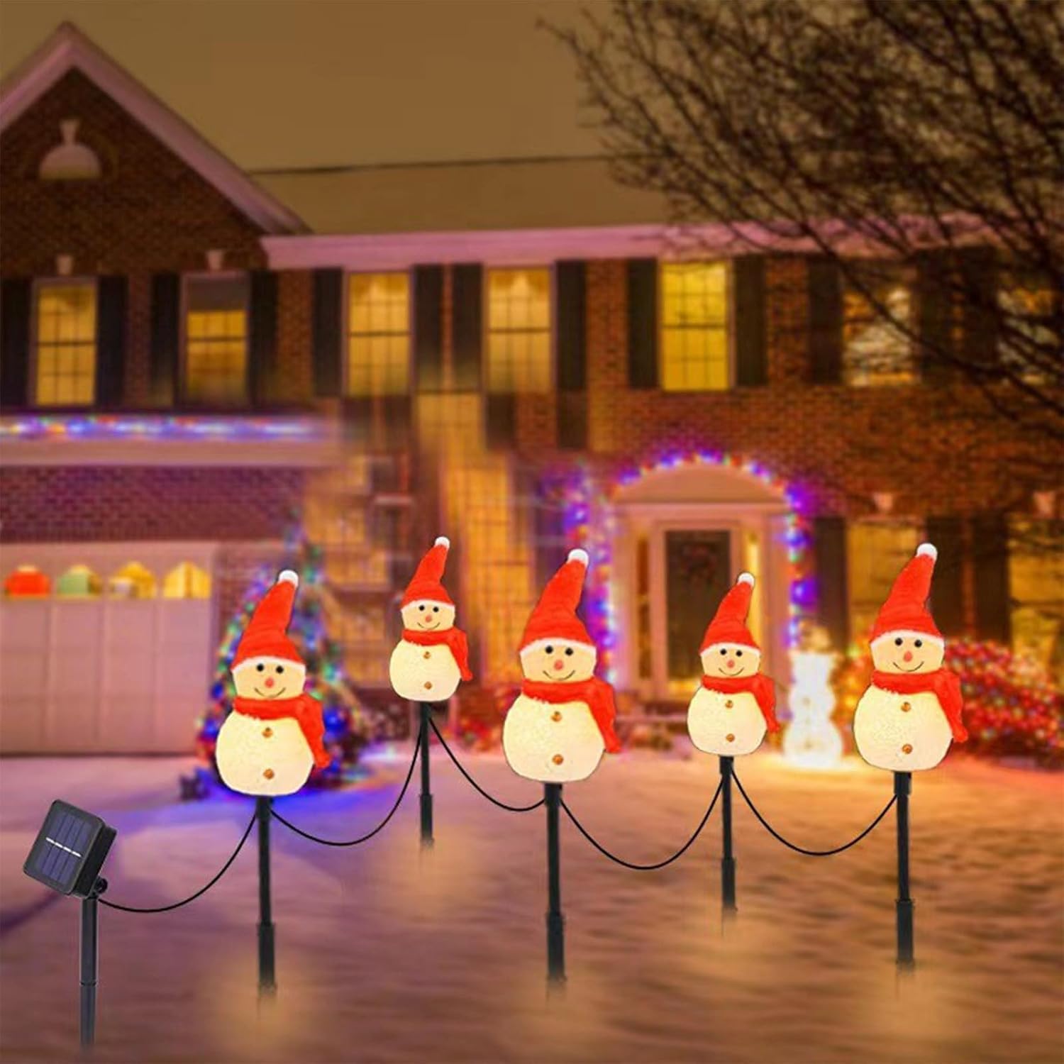 A set of four-piece solar snow - Christmas Lights Outdoor incelemesi ve fiyatı