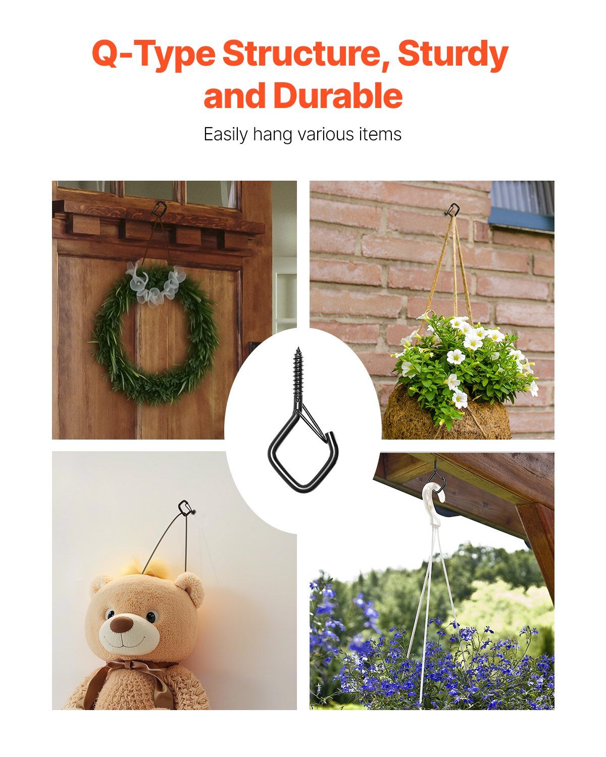 20PCS Q Hanger Hooks Heavy Dut - Christmas Lights Outdoor incelemesi ve fiyatı