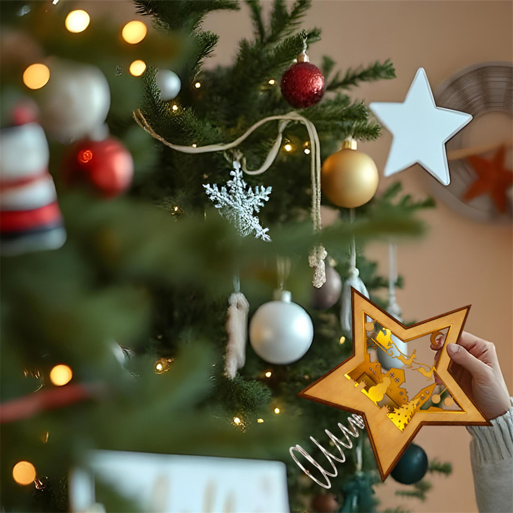 LED Lighted Star Christmas Tre - Star Tree Topper incelemesi ve fiyatı
