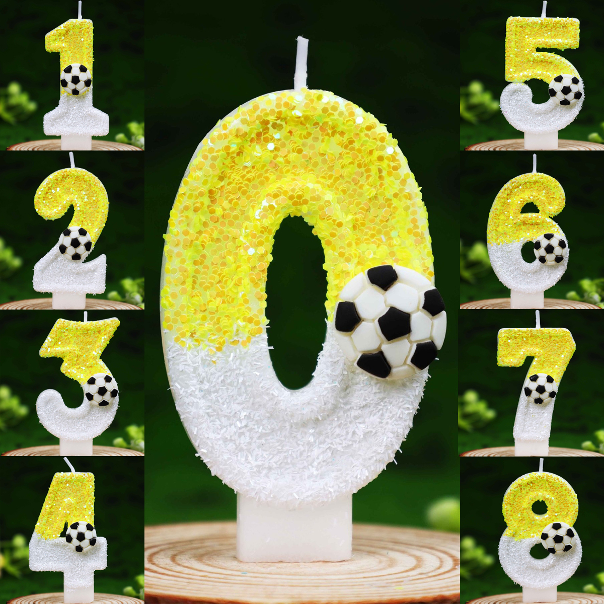 Yellow White Sequins Sports Fo - Holiday Candle Set incelemesi ve fiyatı