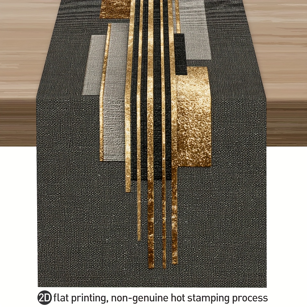 Black & Gold Geometric Quilt T - Christmas Table Runner incelemesi ve fiyatı