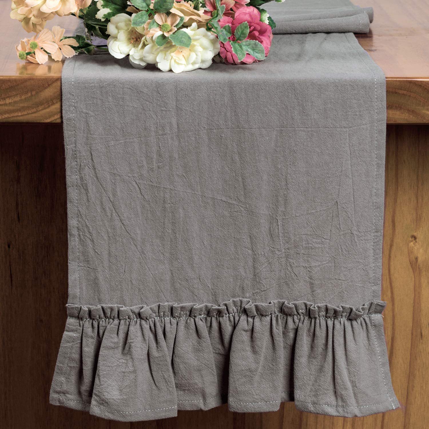 Cotton Ruffles Table Runner Ev - Christmas Table Runner incelemesi ve fiyatı
