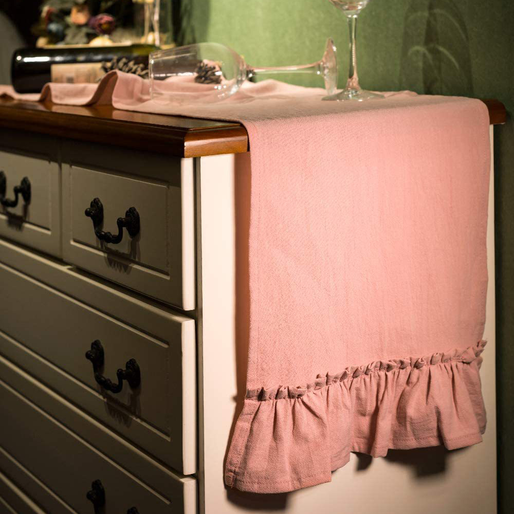 Cotton Ruffles Table Runner Ev - Christmas Table Runner incelemesi ve fiyatı