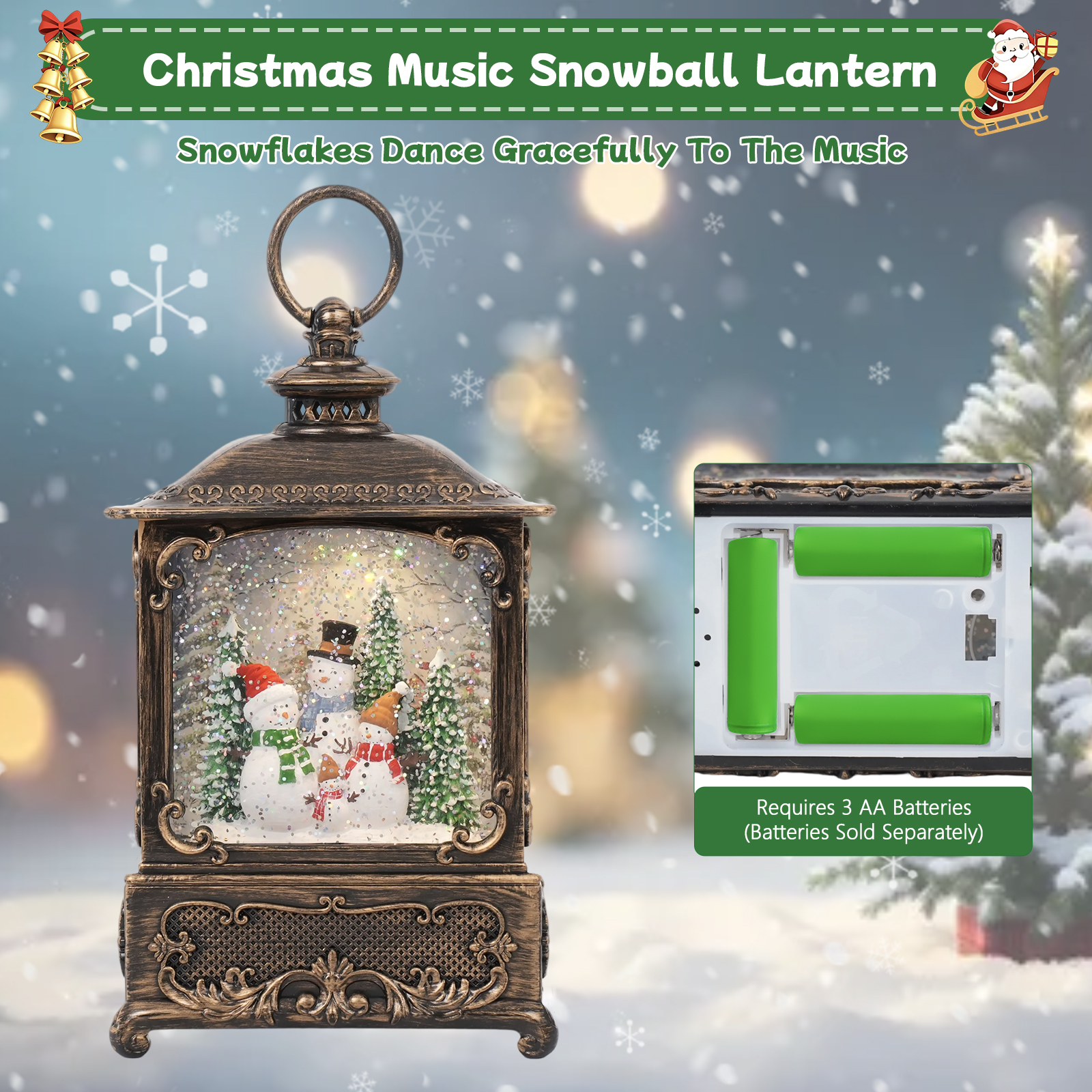 Music Snow Globe Lantern with  - Snow Globe Musical incelemesi ve fiyatı