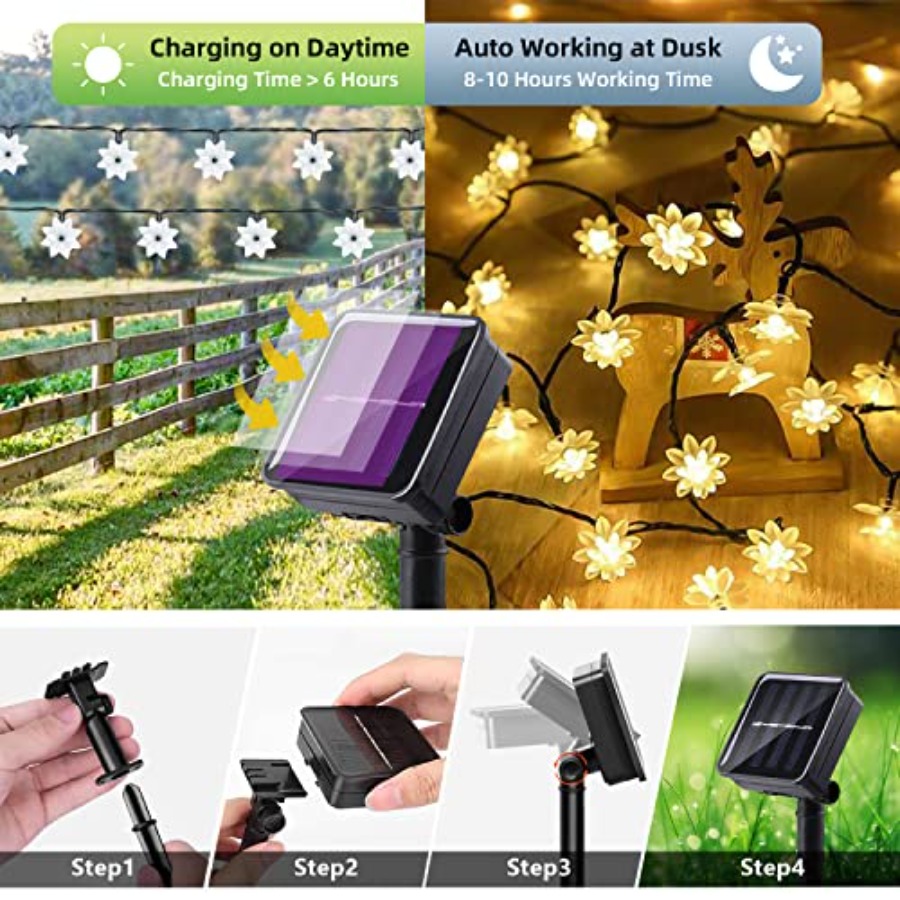 Solar Flower String Lights Out - Led Fairy String Lights incelemesi ve fiyatı