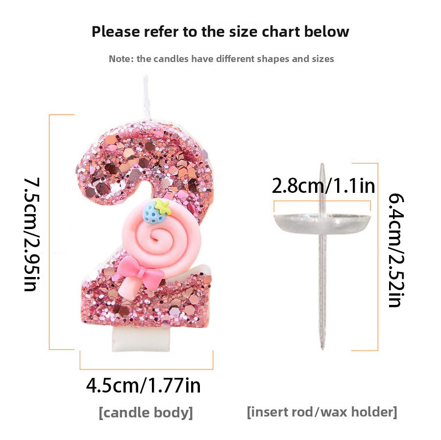 1pc Large 0-9 Numbers Pink Lol - Holiday Candle Set incelemesi ve fiyatı