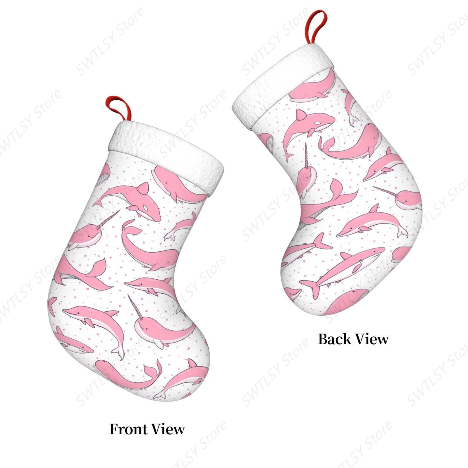 Christmas Pink Whales Xmas Hol - Christmas Stocking Hanging incelemesi ve fiyatı