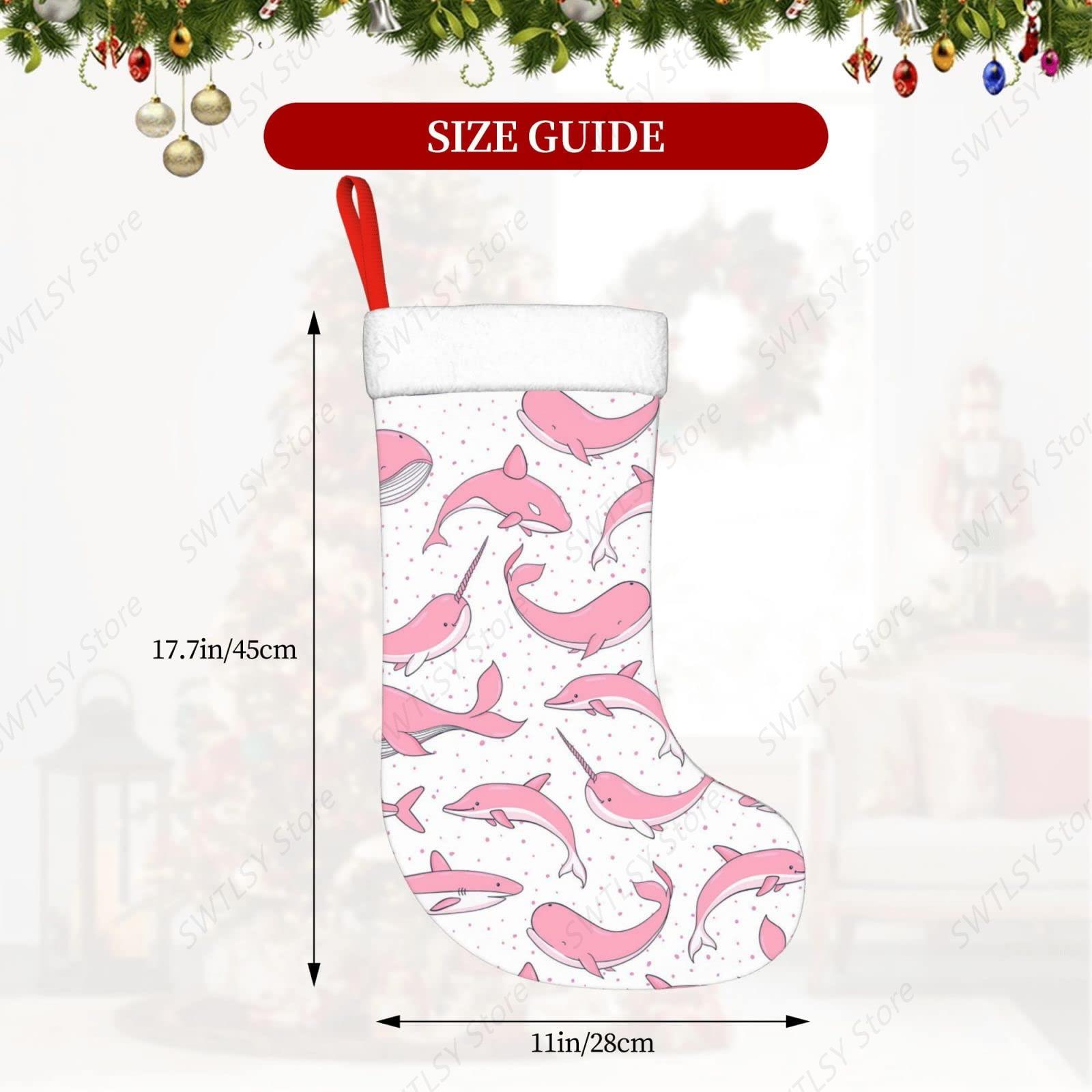Christmas Pink Whales Xmas Hol - Christmas Stocking Hanging incelemesi ve fiyatı