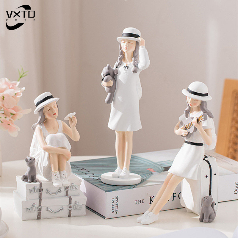 Creative Nordic Cute Girl Resi - Nutcracker Figurine incelemesi ve fiyatı