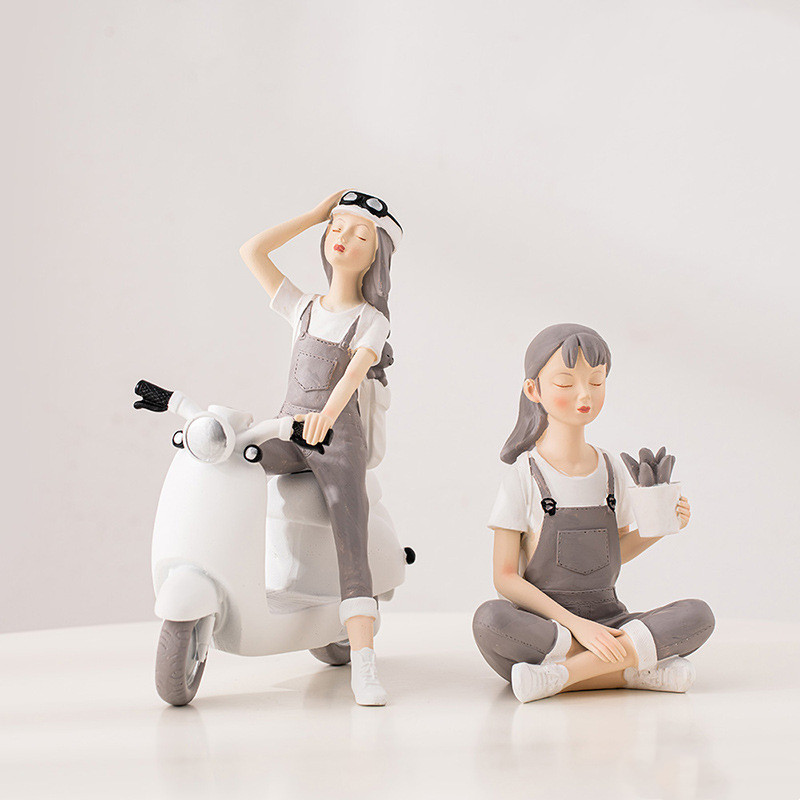Creative Nordic Cute Girl Resi - Nutcracker Figurine incelemesi ve fiyatı