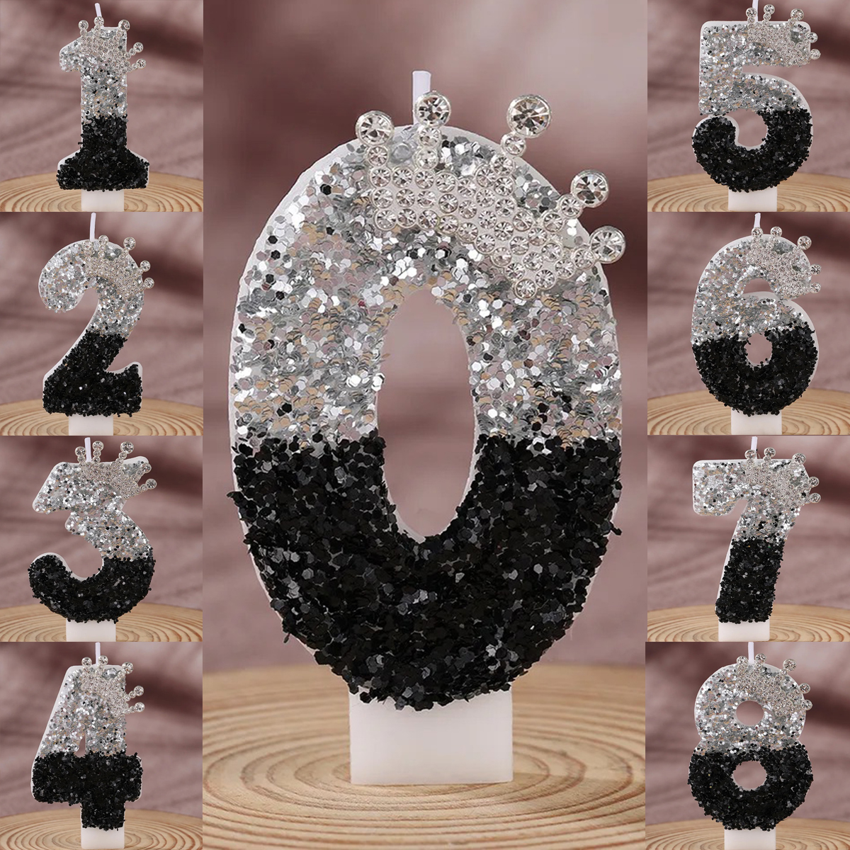 Black Silver Gradient Crown Ha - Holiday Candle Set incelemesi ve fiyatı