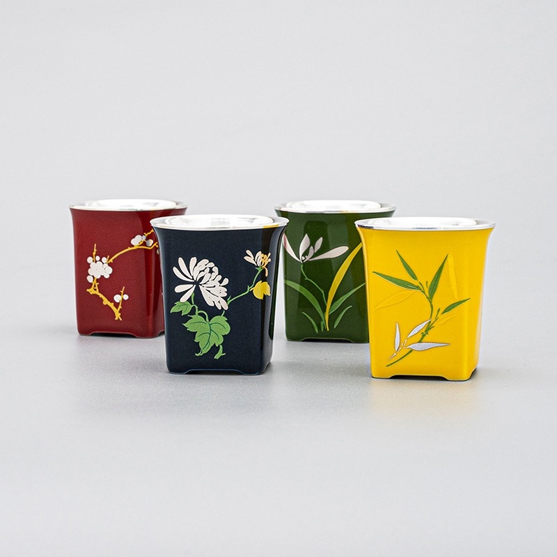 Porcelain wrapped silver cup,  - Gift Box Wrap Set incelemesi ve fiyatı